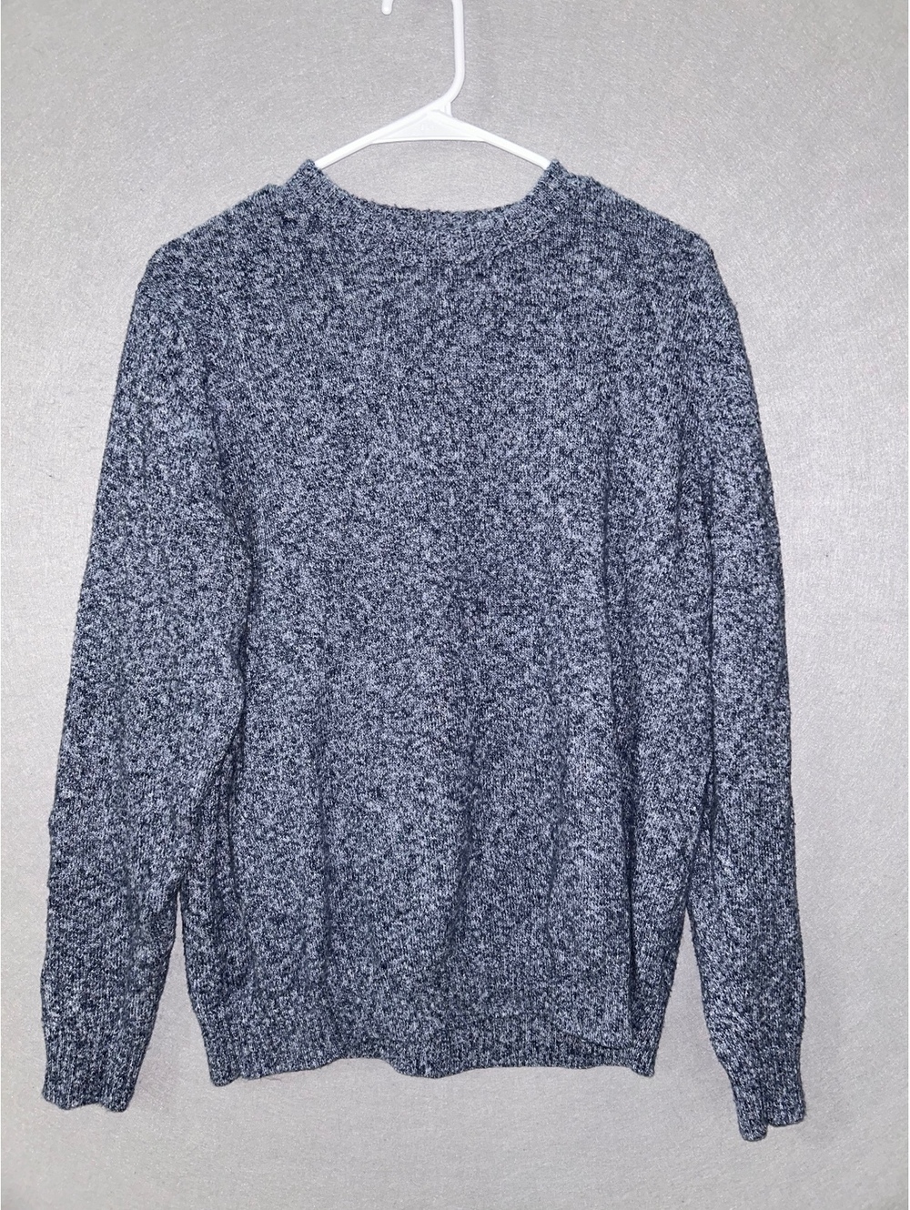 Croft & Barrow Crew Neck Sweater Blue White Speckled Size Men L